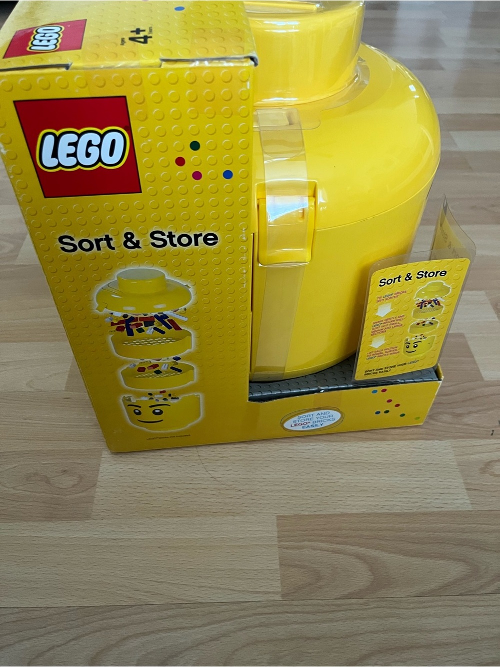 Lego Yellow Minifigure Head Sort & Store Container - Picture 5 of 7